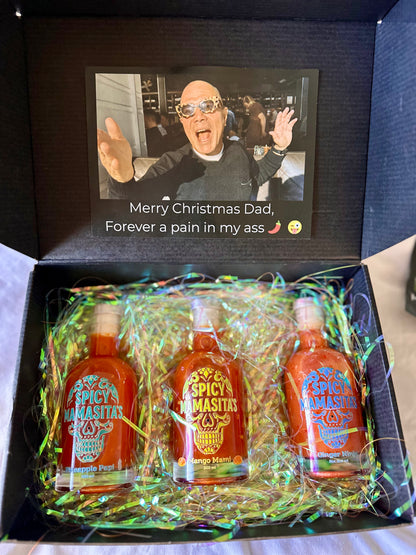 Holiday Trio Hot Sauce Gift Box    Pineapple    Mango     Ginger Ninja