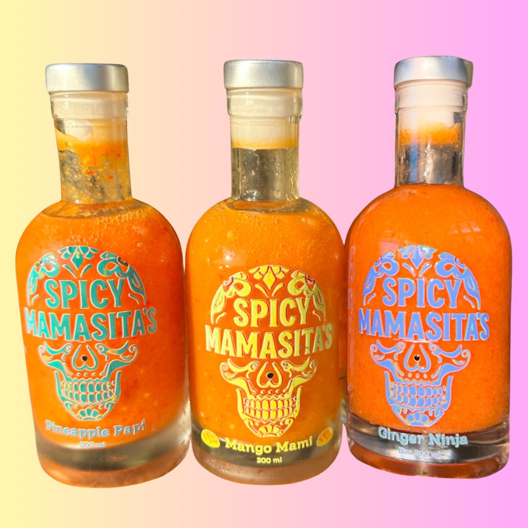 Holiday Trio Hot Sauce Gift Box    Pineapple    Mango     Ginger Ninja